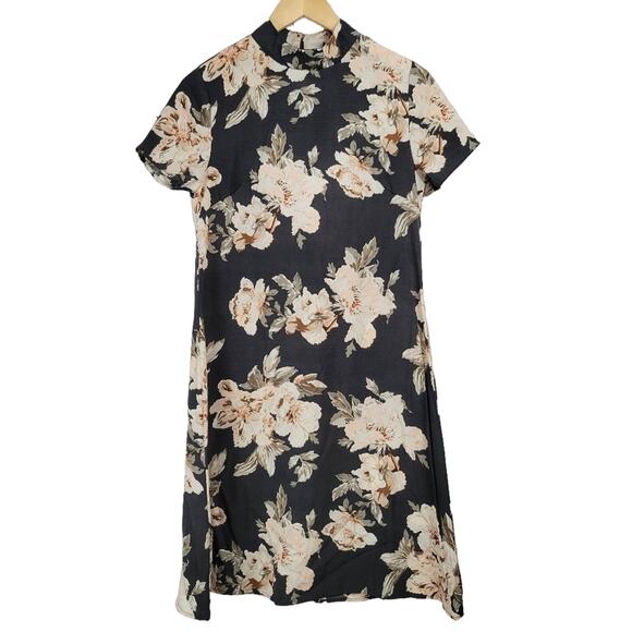 Pink + Sophie Grey Floral Dress Size‎ Small - Picture 1 of 6